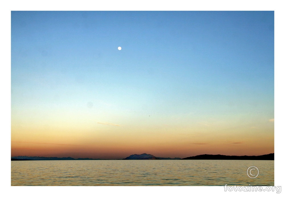 Moon over Pelješac