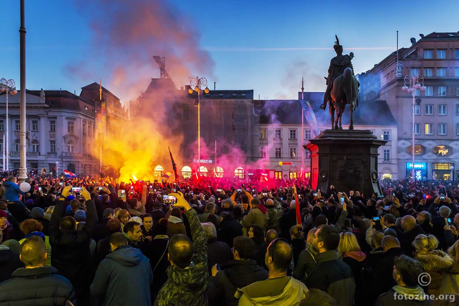 Covid prosvjed na Jelačić Placu 20.11.2021.