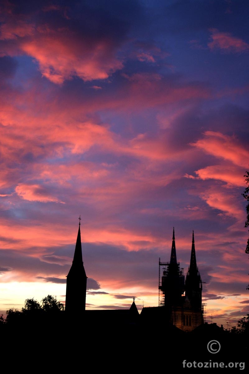 The sky is burning