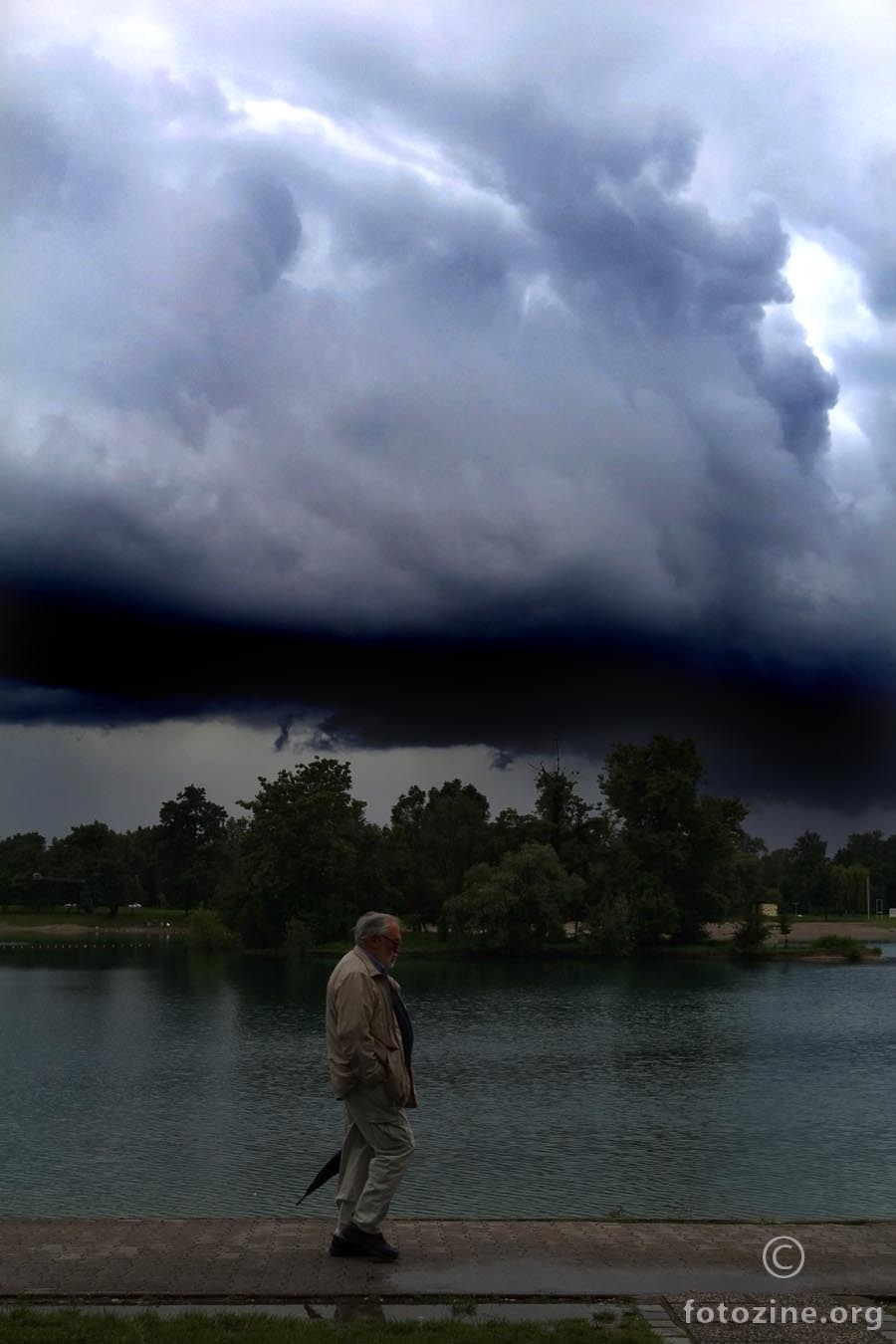 Rain man at the Jarun lake