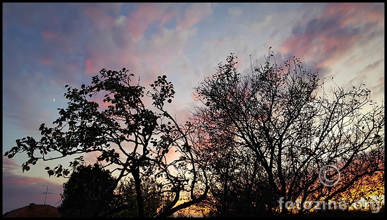 there's a lipstick sunset smeared across the zagreb sky