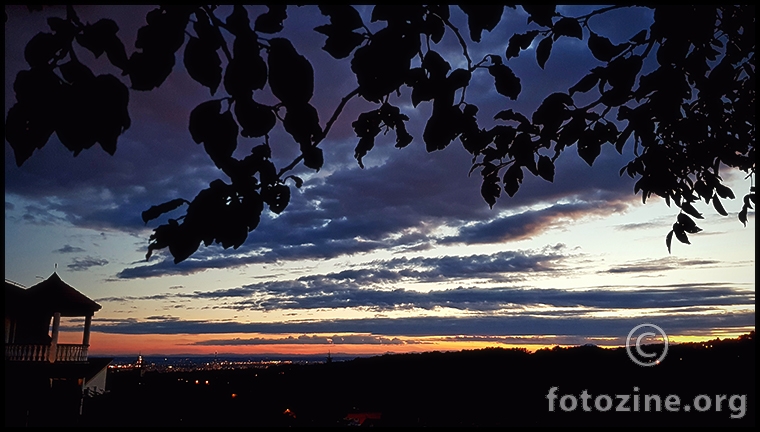 there's a lipstick sunset smeared across the zagreb sky