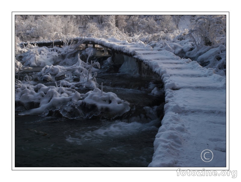 Bridge over troubled water in wintertime