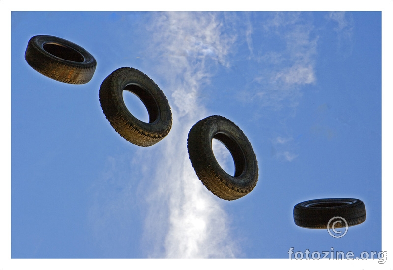 tires in the sky