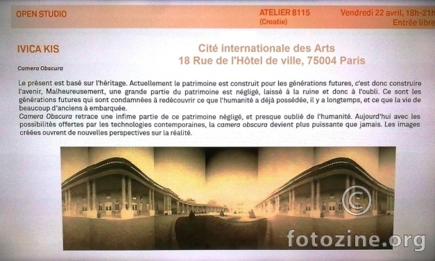 PLAKAT za izložbu u Cite' Internationale des Arts