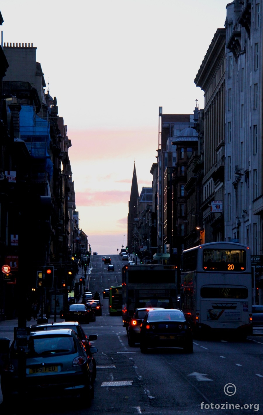sunset in Glasgow