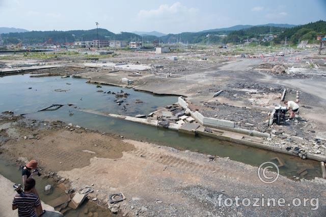nakon tsunamija, minami sanriku grad je nekada bio na ovom prostoru