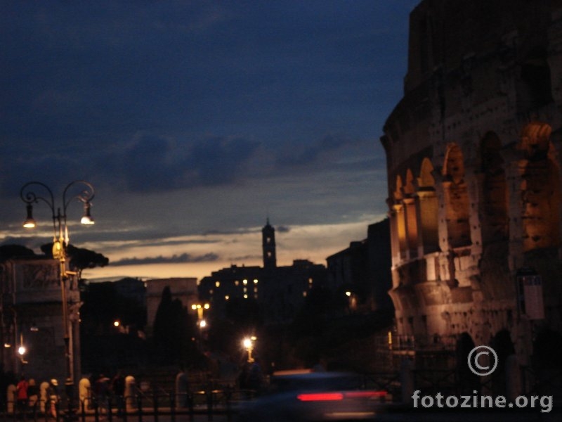 Coloseum at night