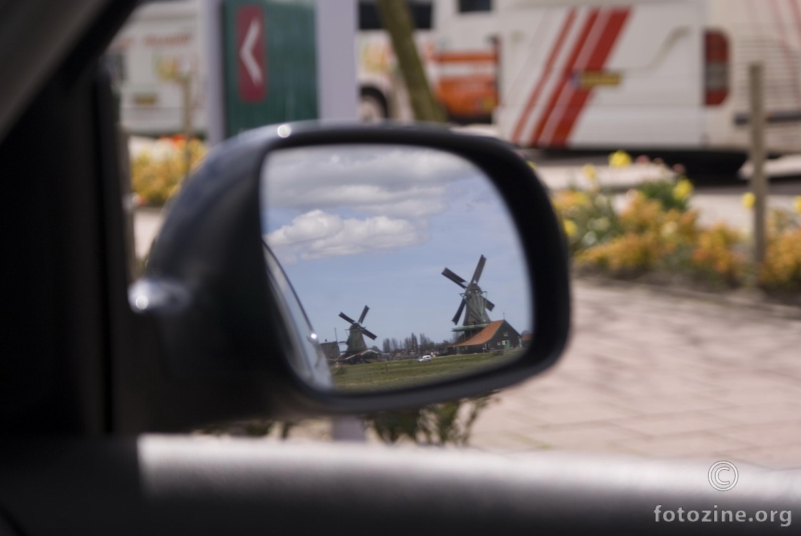windmill in my rearview mirror