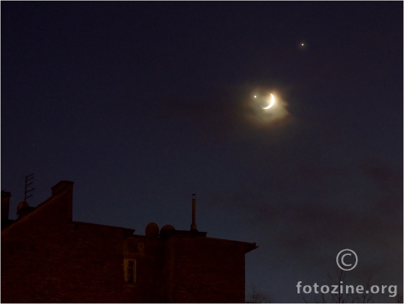 Mjesec, Venera i Jupiter 01.12.2008