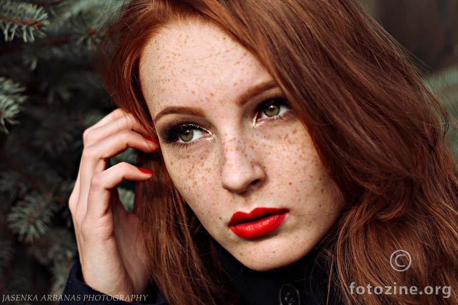 The redhead girl