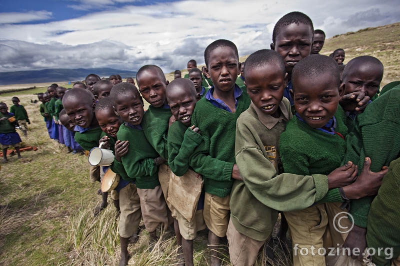 ..lunch line for some corn soup