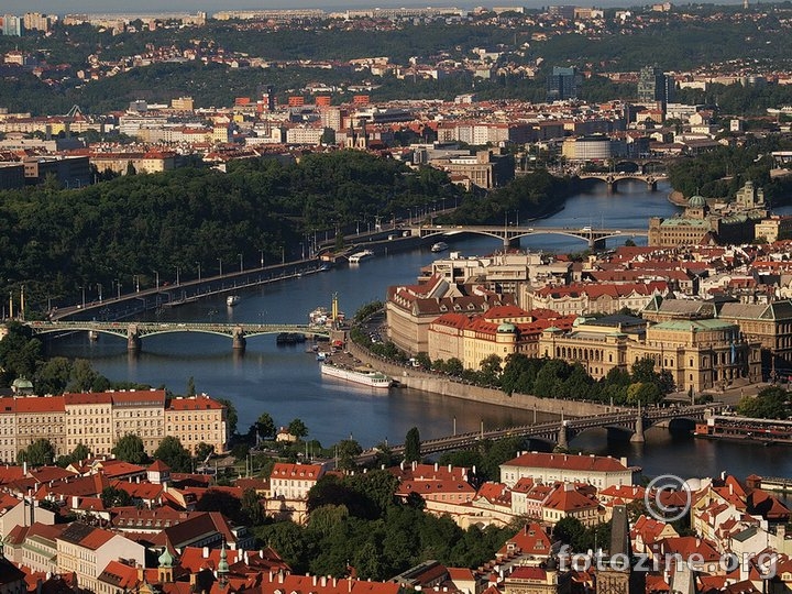 panorama Praških mostova..