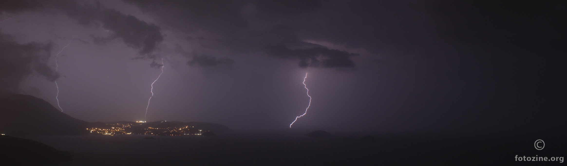 Thunderstorm in Dubrovnik coast 