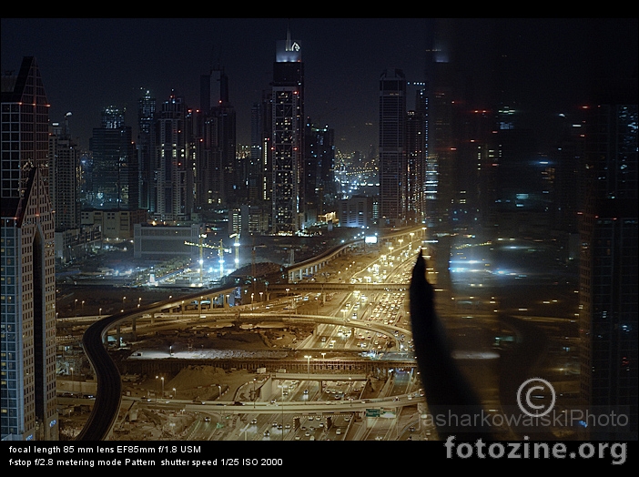 Al Zayed Rd at night