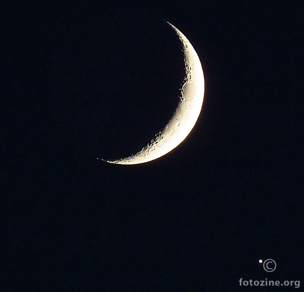 Mjesec i Venera...31.10.2019.  u 17.30 sati