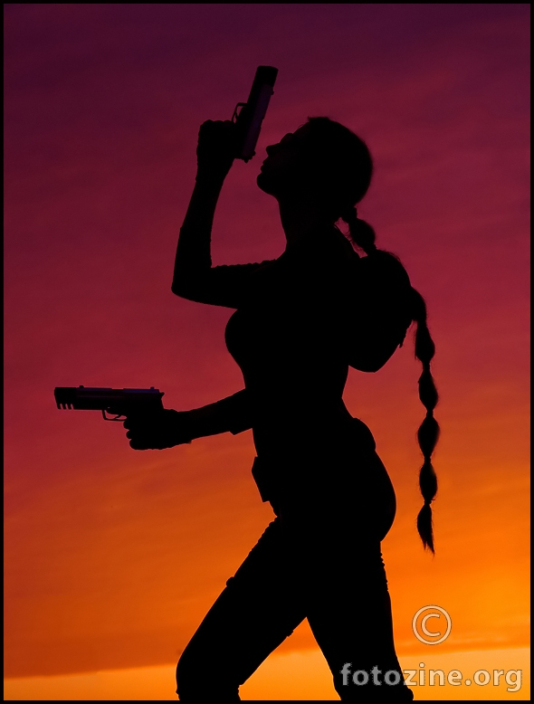 Lara Croft Sunset