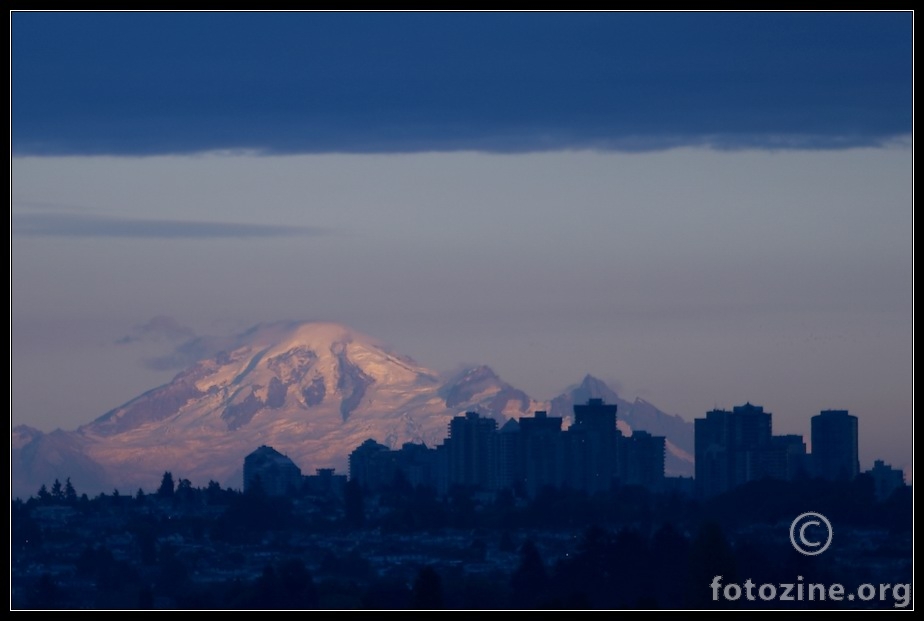 Burnaby skyline with Mt. Baker