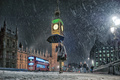 It is snowing in London